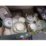 TWO TRAYS OF SPODE DINNERWARE