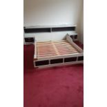A MODERN BEDROOM SUPER KING SIZE HEADBOARD / BED W-240 CM
