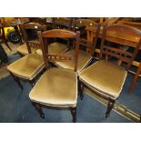 A SET 6 MAHOGANY DINING CHAIRS