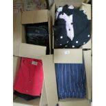 FOUR BOXES OF LADIES CLOTHING TO INCLUDE JACQUES VERT, EUGEN KLEIN, CC ETC.