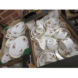 TWO TRAYS OF ROYAL WORCESTER TEA AND DINNERWARE