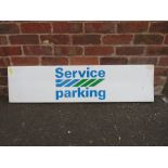 A LARGE VINTAGE AUSTIN ROVER ALUMINIUM SERVICE SIGN W 123 x 31cm