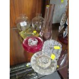 A SMALL QUANTITY OF GLASSWARE ETC