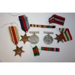WWII MEDAL GROUP OF FIVE MEDALS