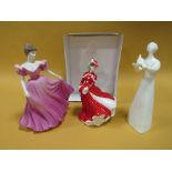 A BOXED ROYAL DOULTON FIGURE 'CHRISTMAS CELEBRATION', TOGETHER WITH A ROYAL DOULTON 'PEACE' FIGURE