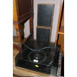 A VINTAGE FERGUSON RECORD DECK AND PAIR OF THORN SPEAKERS