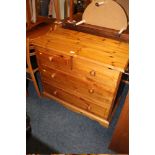 HONEY PINE 4 DRAWER CHEST W-95 CM