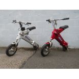 A PAIR OF MANTIX XP ELECTRIC SCOOTERS AF. Both with keys and one battery charger.