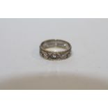 VINTAGE 9CT GOLD & SILVER ETERNITY RING