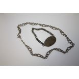 A VINTAGE SILVER BRACELET TOGETHER WITH A NECKLACE