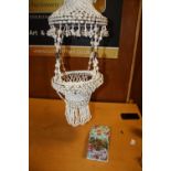 AN UNUSUAL TRIBAL STYLE HAND MADE SEA SHELL LIGHT SHADE TOGETHER WITH A SELECTION OF COINS