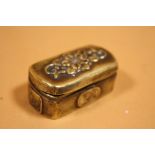 AN ANTIQUE BRASS PATCH BOX