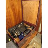 A VINTAGE SLIDE PROJECTOR AND CARRY CASE