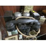 A VINTAGE BAKELITE TELEPHONE SET 'FMKII.TMC'