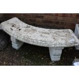 A CURVED GARDEN BENCH