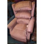 A MODERN UPHOLSTERED ELECTRIC RECLINER