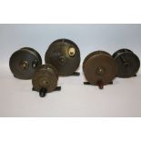 ANTIQUE BRASS FISHING REELS