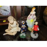 A COLLECTION OF FIGURES TO INCLUDE A WADE VIZ SID THE SEXIEST AND ARTHUR THE HARE FIGURES, NAO