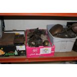 THREE TRAYS OF LAMP AND BURNER PARTS ETC