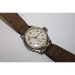 A VINTAGE MILITARY STYLE ROTARY MANUAL WIND WRIST WATCH