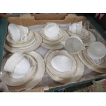 A TRAY OF WEDGWOOD RALPH LAUREN MEREDITH CHINA