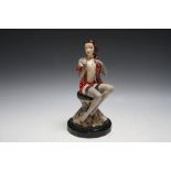 A KEVIN DAVIS 'BOUDOIR GIRL' FIGURE, number 176, H 22.5 cm