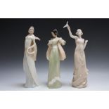 THREE ROYAL DOULTON REFLECTIONS FIGURES CONSISTING OF CHERRY BLOSSOM, Charisma and Paradise, H 35 c
