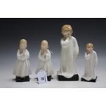 FOUR ROYAL DOULTON FIGURES CONSISTING OF DARLING HN1319, a small version of Darling HN1985 and two