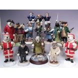 A COLLECTION OF UNBOXED ROBERT HARROP DOG FIGURES, to include Bulldog Winston, Highlander, Old Fath