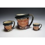 THREE GRADUATING ROYAL DOULTON CHARACTER JUGS - TONY WELLER, consisting of small, medium and large