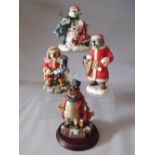 FOUR BOXED ROBERT HARROP CHRISTMAS THEMED DOG FIGURES, comprising Christmas Carol 1999, Christmas W