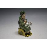 A KEVIN DAVIS PROMOTIONAL RELEASE 'MINI CLARICE' CLARICE CLIFF TOBY JUG - GREEN COLOURWAY, H 16.5