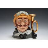 ROYAL DOULTON CHARACTER JUG - VETERAN MOTORIST WITH GOLDEN HORN D6633, H 20 cm