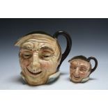 TWO ROYAL DOULTON CHARACTER JUGS - FARMER JOHN, consisting of medium and large, H 16.5 cmCon