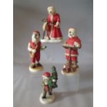 FOUR BOXED ROBERT HARROP LIMITED EDITION CHRISTMAS THEMED DOG FIGURES, comprising limited edition '