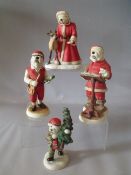 FOUR BOXED ROBERT HARROP LIMITED EDITION CHRISTMAS THEMED DOG FIGURES, comprising limited edition '