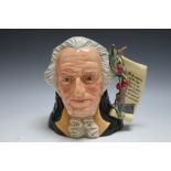 LIMITED EDITION ROYAL DOULTON CHARACTER JUG - GEORGE WASHINGTON D6965, number 1069, H 18 cm