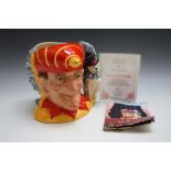 LIMITED EDITION ROYAL DOULTON DOUBLE SIDED CHARACTER JUG - PUNCH & JUDY D6946, number 331 with cer