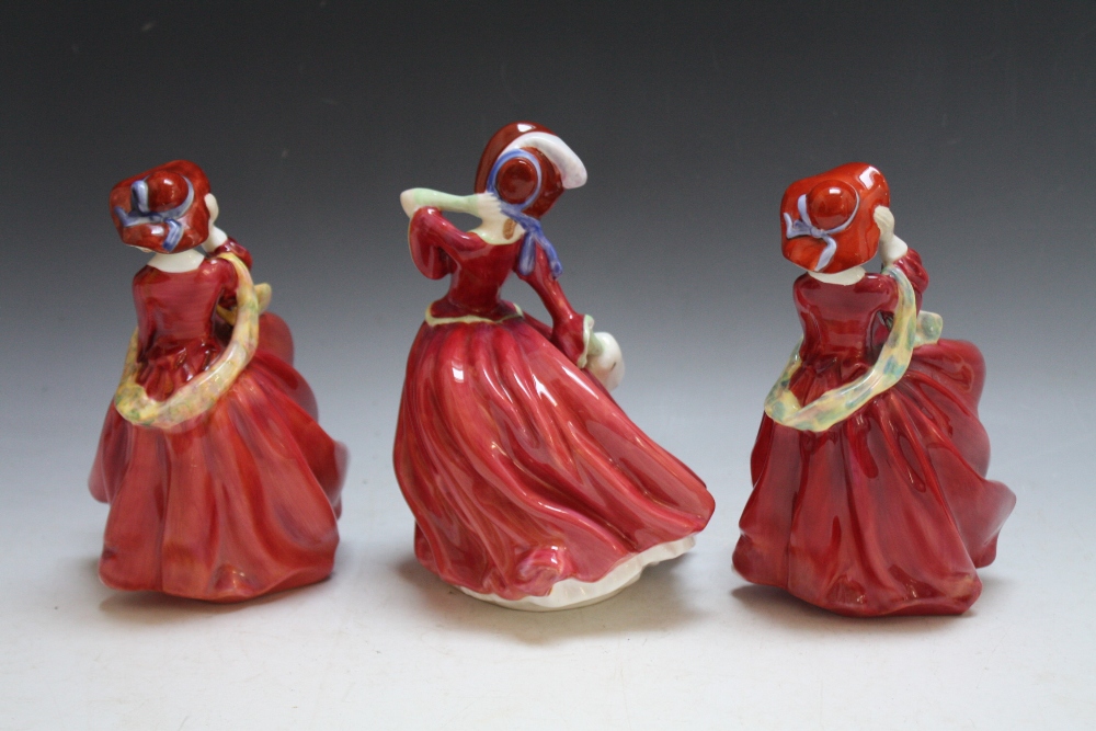 THREE ROYAL DOULTON FIGURES CONSISTING OF TWO TOP O' THE HILL HN1834, and Autumn Breezes HN1934 - Image 3 of 3