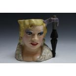 ROYAL DOULTON CHARACTER JUG - MAE WEST D6688, H 19 cm