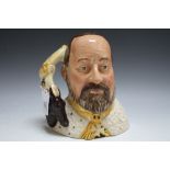 LIMITED EDITION ROYAL DOULTON CHARACTER JUG - KING EDWARD VII D7154, number 486, H 20 cm