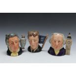 A SIGNED ROYAL DOULTON CHARACTER JUG - MICHAEL DOULTON D6808, together with collectors club edition