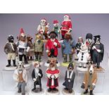 A COLLECTION OF UNBOXED ROBERT HARROP DOG FIGURES, to include two Christmas figures, courtroom figu