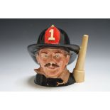 ROYAL DOULTON CHARACTER JUG - THE FIREMAN D6697, H 19 cm