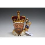 ROYAL DOULTON CHARACTER JUG - KING EDWARD VII D6923, a limited edition piece but no printed number,