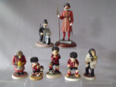 SEVEN ASSORTED COLLECTABLE ROBERT HARROP FIGURES, comprising a People People At the Tower Beefeater