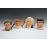 FOUR ASSORTED LARGE ROYAL DOULTON CHARACTER JUGS, consisting of Owd Mac, The Beefeater, The Lawyer