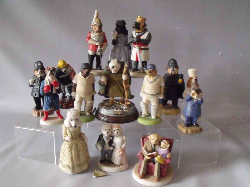 FIFTEEN ROBERT HARROP DOGGIE PEOPLE FIGURES, mostly boxed examples, to include Black Poodle Mar - Image 2 of 7