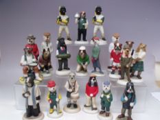 A COLLECTION OF UNBOXED ROBERT HARROP DOG FIGURES, assorted dog breeds to include Husky Canadian Mo