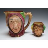 TWO ROYAL DOULTON CHARACTER JUGS - TOUCHSTONE, consisting of small and large, H 15.5 cmCondi